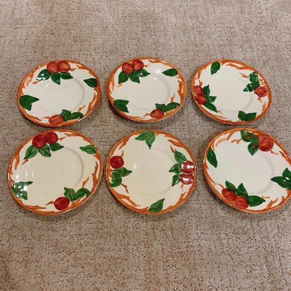 Franciscan Apple Set of 6 Dessert Plates (USA)